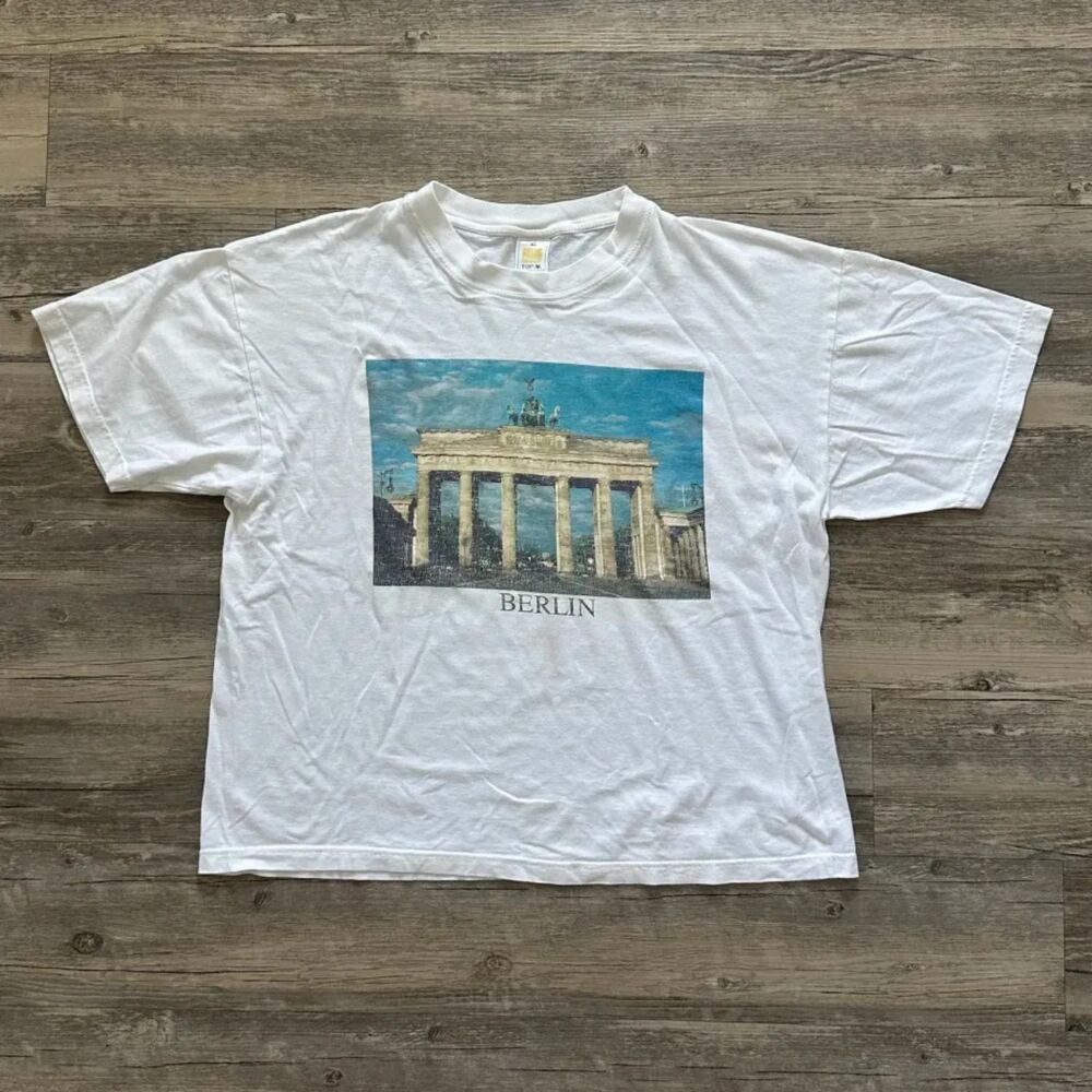Vintage Berlin Germany Brandenburg Gate T-Shirt Size XL